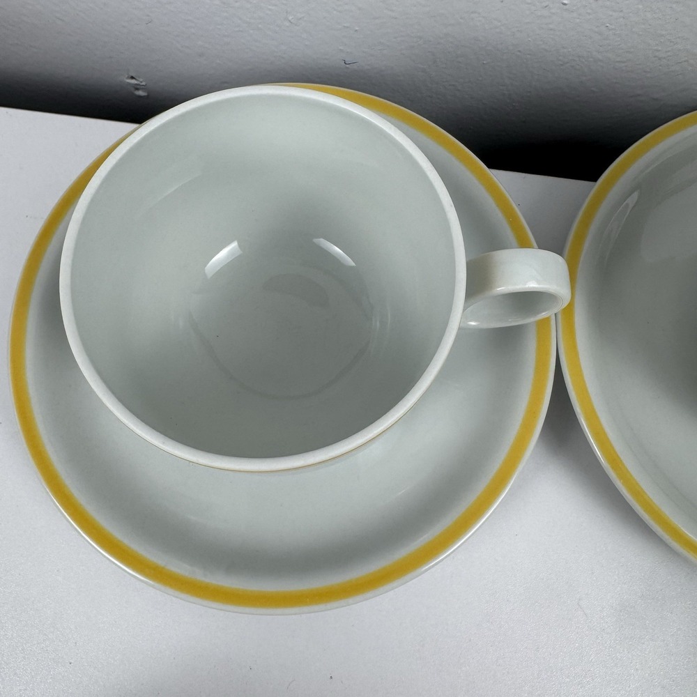 Vtg Vista Alegre Block VA Disco Tea Set Portugal 6 Cups Saucers Cream Sugar MCM - Picture 10 of 16